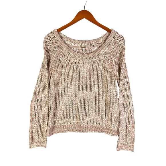 Free People Sahara Star Pullover Spice Open Knit Pullover Sweater Womens Small - Picture 1 of 5